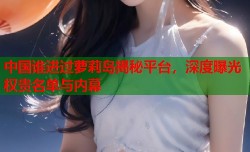 中国谁进过萝莉岛揭秘平台，深度曝光权贵名单与内幕