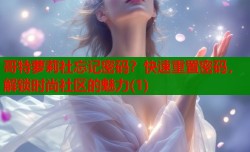 哥特萝莉社忘记密码？快速重置密码，解锁时尚社区的魅力(1)