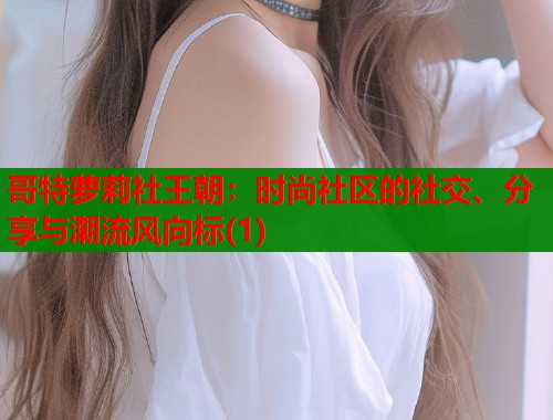 哥特萝莉社王朝：时尚社区的社交、分享与潮流风向标(1)  第1张