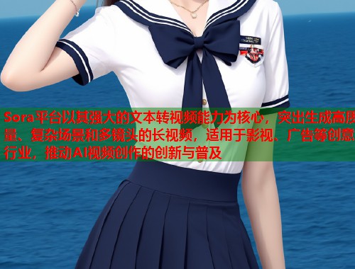 Sora平台以其强大的文本转视频能力为核心，突出生成高质量、复杂场景和多镜头的长视频，适用于影视、广告等创意行业，推动AI视频创作的创新与普及  第1张