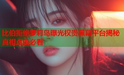 比伯拒绝萝莉岛曝光权贵黑幕平台揭秘真相点击必看